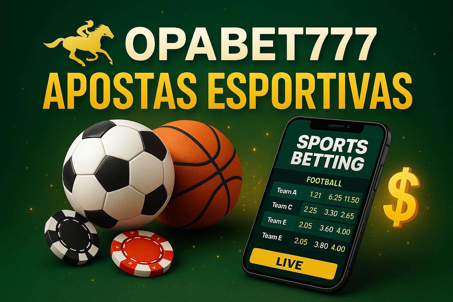 Aposte em apostas esportivas no cassino online OPABET777