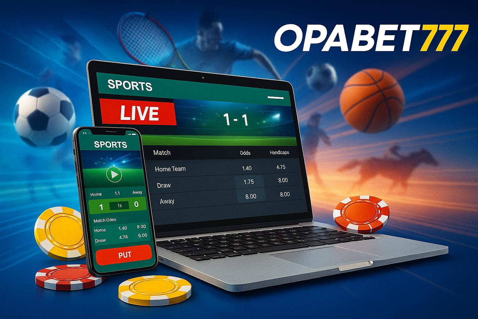 Apostas esportivas no cassino online OPABET777